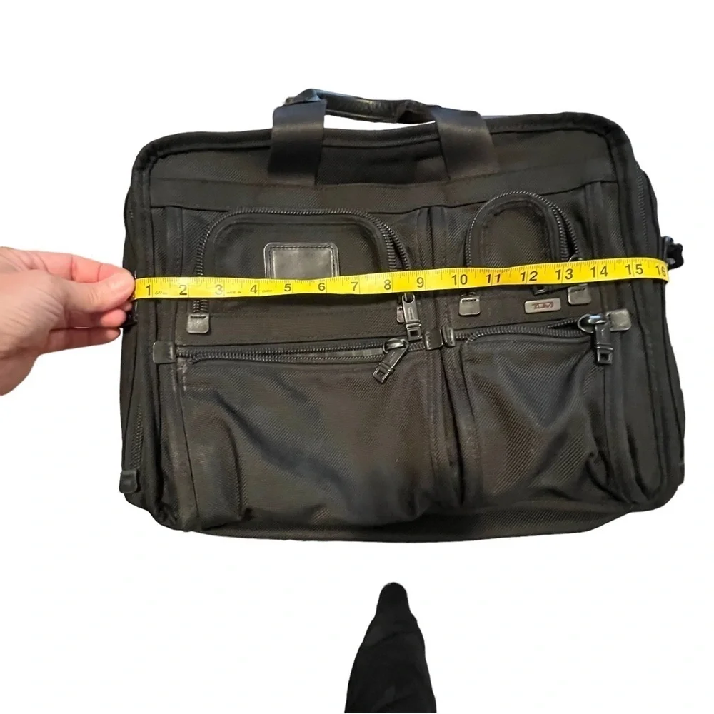 Tumi Travel Canvas Messenger Bag with Travel Slip And Shoulder Strap Laptop